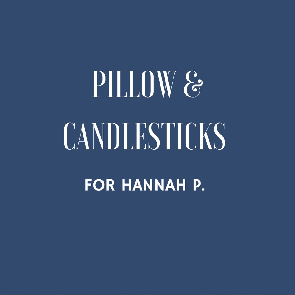 Pillow & Candlesticks